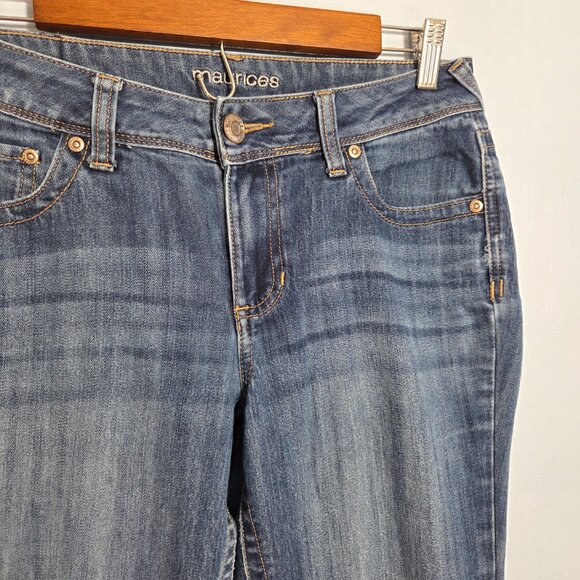Maurices Size 8 Regular Medium Wash Denim Blue Straight Leg Jeans - Picture 5 of 11